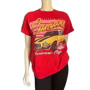 Juniors' Classic Unisex 100% Cotton Camaro American Classic Red T-Shirt Size: S